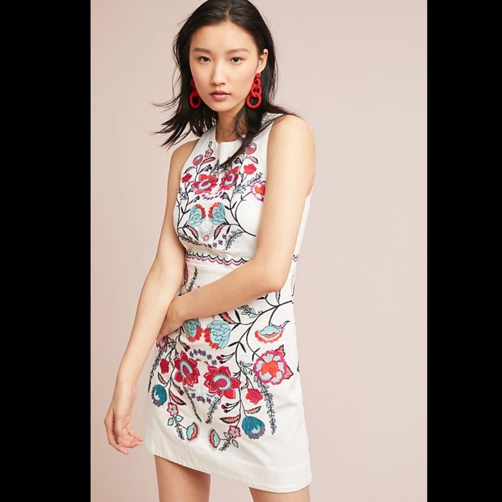 Lyndsey Embroidered Shift Dress Akemi + Kin